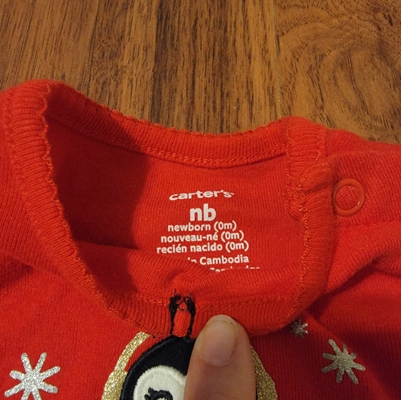 Carter's Penguin Newborn Onesie - Picture 2 of 2